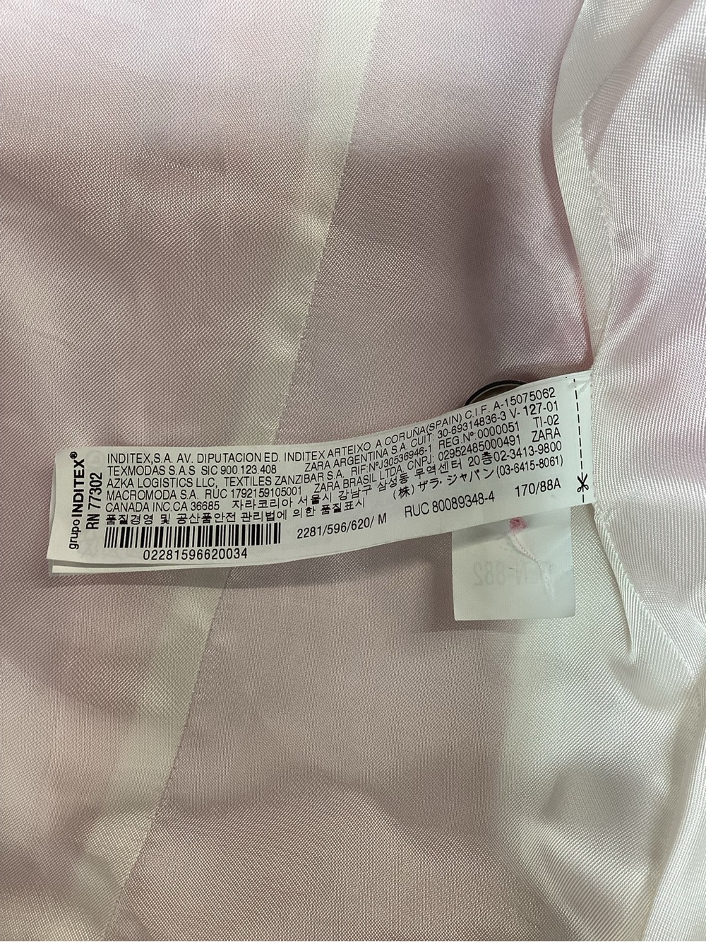 ZARA Light Pink Tweed Double-Breasted Blazer - Picture 7 of 14